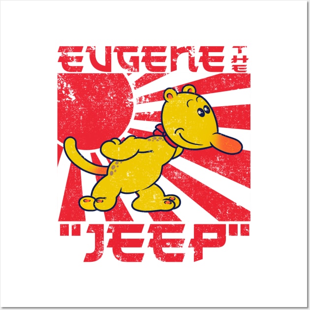 Eugene The Jeep Retro Japanese Popeye Wall Art by thelazyshibaai